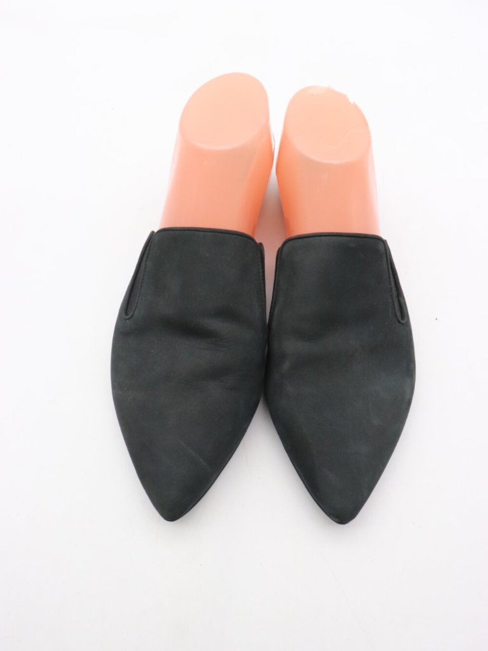 Jenni Kayne Pointed Toe Slide On Mule Women's EU 39 Black Oiled Leather
